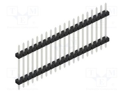 Connector: pin strips; pin header; male; PIN: 20; 2mm; THT; 1x20
