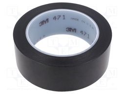 Tape: marking; black; L: 33m; W: 38mm; Thk: 0.13mm; 2.5N/cm; 130%