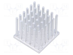 Heatsink: extruded; grilled; natural; L: 22mm; W: 22mm; H: 18.5mm