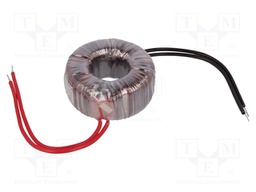 Transformer: toroidal; 40VA; 230VAC; 12V; 3.33A; 0.6kg; Ø: 85mm; IP00