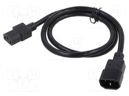POWER CORD, IEC C14-IEC C13, 1M, 10A