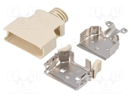 Plug housing; PIN: 26; shielded; Locking: latch; for cable