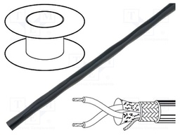 Wire; RS485; 1x3x22AWG; stranded; Cu; PVC; black; 305m