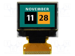 Display: OLED; 96x64; Dim: 25.7x22.2x1.45mm; Controller: SSD1331