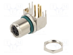 Connector: M8; female; PIN: 4; angled 90°; socket; 4A; 30V; IP68