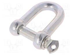 Dee shackle; steel; for rope; zinc; Size: 16mm