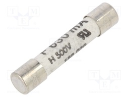 Fuse; Application: BM837; 630mA; 500V; 6x32mm