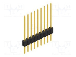 Connector: pin strips; pin header; male; PIN: 9; 1.27mm; THT; 1x9