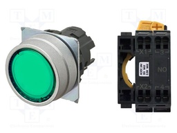 Switch: push-button; 22mm; Stabl.pos: 1; flat; Pos: 2