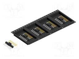 Connector: pin strips; pin header; male; PIN: 7; 2.54mm; SMT; 1x7
