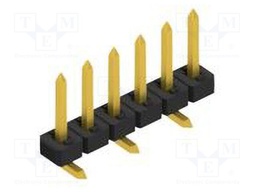 Connector: pin strips; pin header; male; PIN: 6; 2mm; SMT; 1x6; 100V