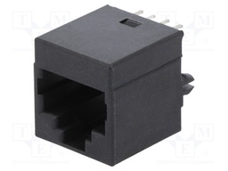 Socket; RJ45; PIN: 8; Cat: 5; Layout: 8p8c; THT; straight