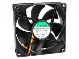 Fan: DC; axial; 24VDC; 92x92x25mm; 87.55m3/h; 34dBA; ball bearing