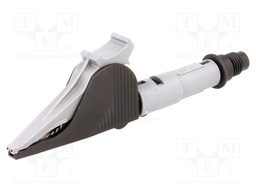 Crocodile clip; 20A; black; Grip capac: max.41mm; 1kV; 20mΩ