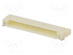 Socket; wire-board; male; DF14; 1.25mm; PIN: 15; SMT; on PCBs; tinned