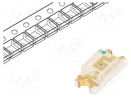 LED; SMD; 1206; red; 100÷150mcd; 3.2x1.6x1.1mm; 120°; 1.6÷2.4V; 20mA