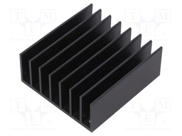 Heatsink: extruded; grilled; TO218,TO220; black; L: 61mm; W: 57.9mm