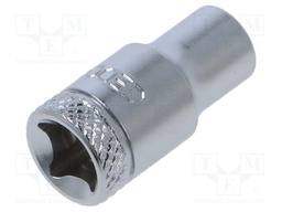 Wrench tip; 6-angles,socket spanner; 6mm; 1/4"; tool steel