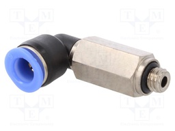 Push-in fitting; angled; M6; -0.95÷10bar; 3mm