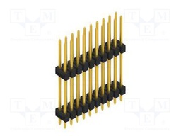 Connector: pin strips; pin header; male; PIN: 20; 2.54mm; THT; 2x10