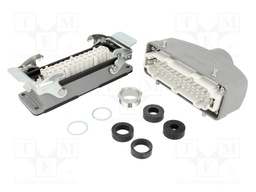 Connector: HDC; male + female; S-E; PIN: 24; 24+PE; size 24B; metal