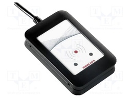 RFID reader; 4.3÷5.5V; antenna; 100mm; 125kHz,13.56MHz; 848kbps