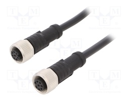 Cable: for sensors/automation; PIN: 8; M12-M12; 1m; plug; plug; 30V