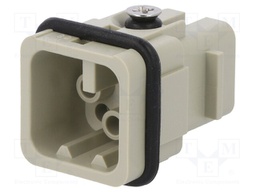 Connector: HDC; contact insert; male; DD; PIN: 8; 7+PE; size D3A