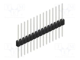 Connector: pin strips; pin header; male; PIN: 15; 1.27mm; THT; 1x15