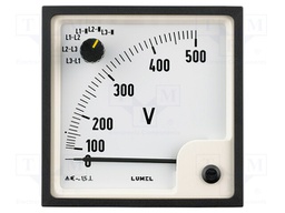 Meter; on panel; analogue; 0÷15kV; True RMS; Class: 1,5; IP40; 300V