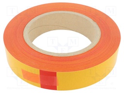 Tape: marking; red; L: 50m; W: 50mm; self-adhesive; PVC
