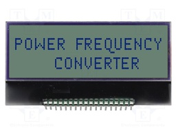 Display: LCD; STN Positive; 16x2; grey; 49.4x25.3x2mm; 1x18; 5V