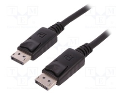 Cable; DisplayPort 1.2; DisplayPort plug,both sides; 1.5m; black