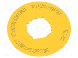 Description label; -25÷70°C; IP66; Ø60mm