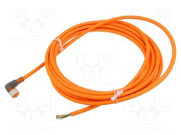 Connection lead; M12; PIN: 8; angled; 5m; plug; 30VAC; 2A; -25÷80°C