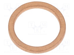 Gasket; copper; D: 1.5mm; Øint: 12mm; Øout: 16mm; DIN: 7603