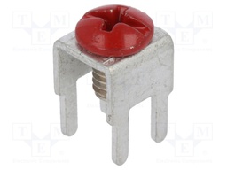 Terminal: screw terminal; THT,screw terminal; red; 7.5x5mm
