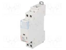 Contactor: 2-pole installation; NO x2; 230VAC; 25A; DIN; SM400