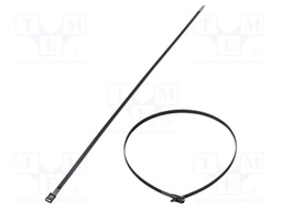 Cable tie; L: 841mm; W: 8.9mm; polyamide; 710N; black; Ømax: 250mm
