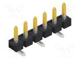 Connector: pin strips; pin header; male; PIN: 6; 2.54mm; SMT; 1x6
