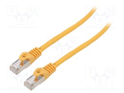 Patch cord; S/FTP; 6a; stranded; CCA; LSZH; orange; 3m; 26AWG