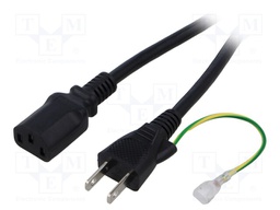 Cable; 3x0.75mm2; AS/NZS 3112 (I) plug,IEC C5 female; PVC; 1.8m