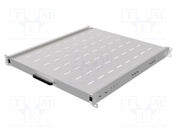 Shelf; 1U; Dimensions: 486x44.45x526mm; steel; grey; screw; 35kg