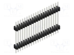 Connector: pin strips; pin header; male; PIN: 20; 1.27mm; THT; 1x20