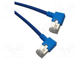Patch cord; F/UTP; Cat: 6; RJ45 right angled plug,both sides