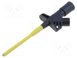 Clip-on probe; hook type; 6A; 1kVDC; black; Grip capac: max.2mm