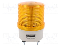 Signaller: lighting; continuous light,blinking light; amber