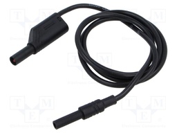 Test lead; 32A; insulated; Urated: 1kV; Len: 1m; black