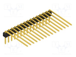 Connector: pin strips; pin header; male; PIN: 15; 2.54mm; THT; 1x15