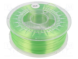 Filament: SILK; 1.75mm; green (light); 225÷245°C; 1kg